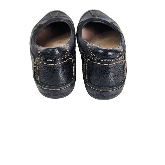 Clark's Black Soft Cushion Leather Slip On Size 7.5 Women's Shoes - Picture 3 of 8